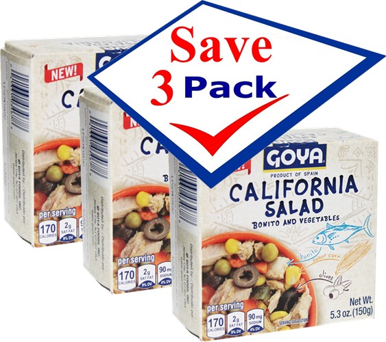 Goya California Salad with Bonito and Vegetables 5.3 oz Pack of 3